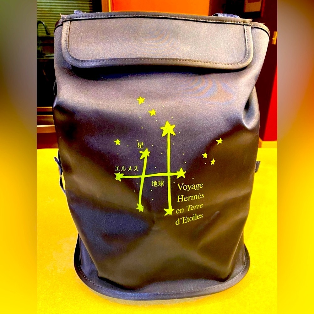 HERMES Satin Voyage Sherpa Star Backpack, Authentic. GUC - Picture 4 of 16
